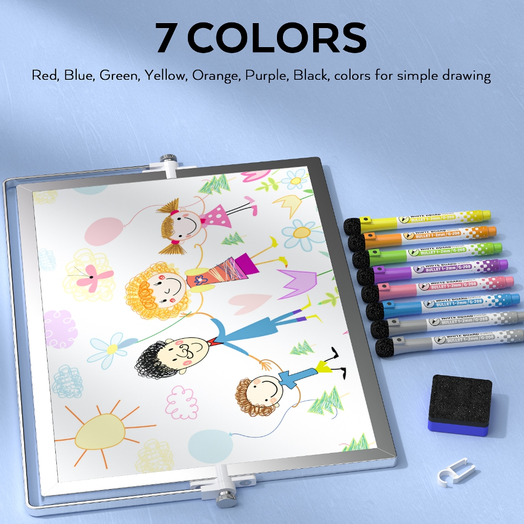 Bảng trắng xóa khô Nicpro, Bảng trắng để bàn từ tính lớn 12 x 16 inch có chân đế, 8 bút, 1 tẩy, 4 nam châm, Bảng trắng di động cho trẻ em Ghi nhớ