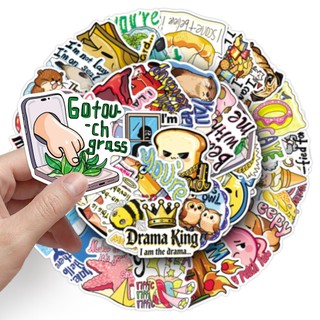 Bộ 50 Vui Vẻ Tiếng Anh Graffiti Dán DIY Laptop Hành Lý Vali Đề Can Dán Đồ Chơi Trẻ Em