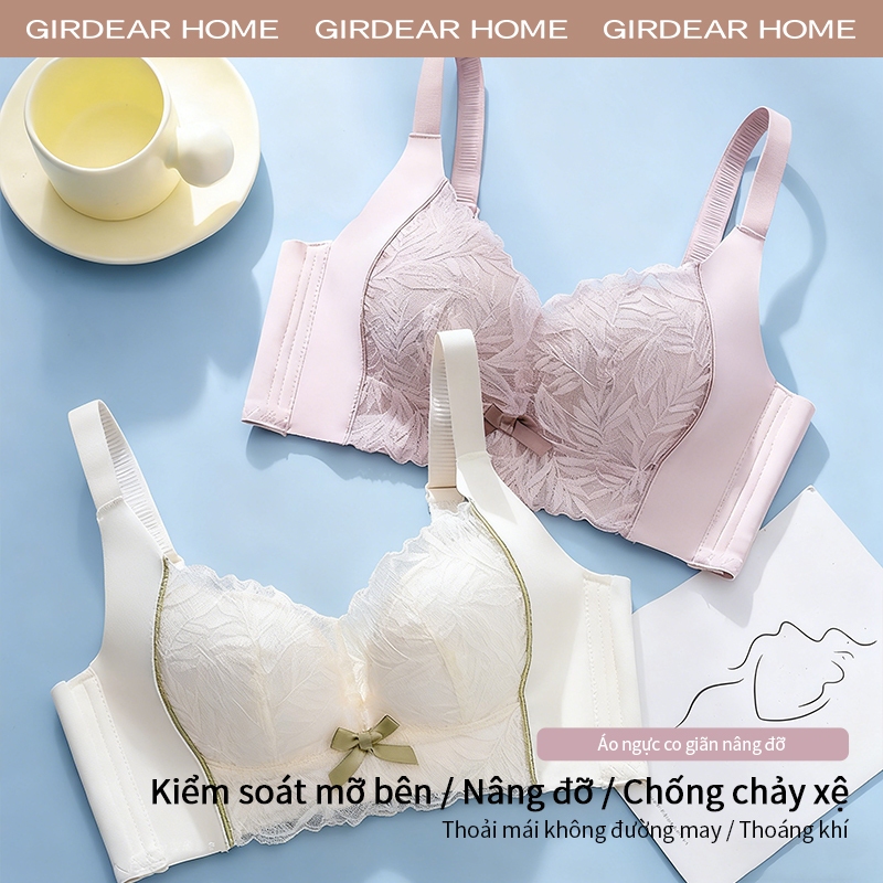 Girderear Home Women sexy áo lót Áo ngực tập hợp không dây không dây chống chảy xệ Ren gợi cảm đẩy lên thoải mái Áo ngực thoáng khí cho đồ bán thân nhỏ, GH18