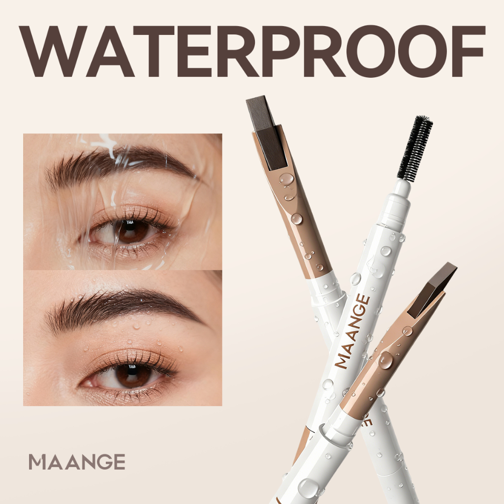 Bút kẻ lông mày MAANGE thiết kế hai đầu siêu mảnh chống thấm nước lâu trôi cao cấp MG-E04