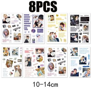 8 Chiếc Hàn Quốc Kpop Thần Tượng Bé Trai Nhóm BOYNEXTDOOR Miếng Dán Điện Thoại Trang Trí Chống Thấm Nước Miếng Dán Quạt Quà Tặng