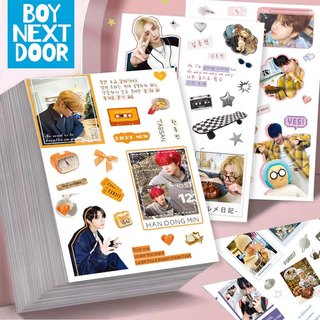 8 Chiếc Hàn Quốc Kpop Thần Tượng Bé Trai Nhóm BOYNEXTDOOR Miếng Dán Điện Thoại Trang Trí Chống Thấm Nước Miếng Dán Quạt Quà Tặng