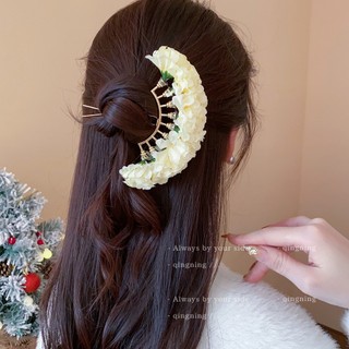 Kẹp tóc hoa vải nhẹ nhàng, thanh lịch, tinh tế - Phù hợp cho nữ