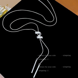 Mặt dây chuyền chữ S xoắn zircon, phong cách lạnh lùng, thời trang