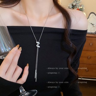Mặt dây chuyền chữ S xoắn zircon, phong cách lạnh lùng, thời trang