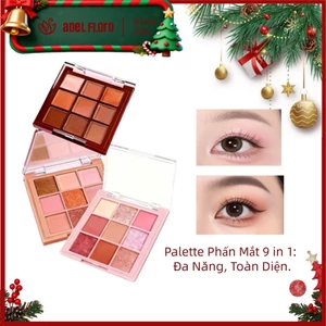 Adel 9 Màu Mắt Palette🌟Lên Màu Chuẩn,Phối Tông Warm Tones Và Kim Tuyến Lấp Lánh cho mắt đẹp tự nhiên