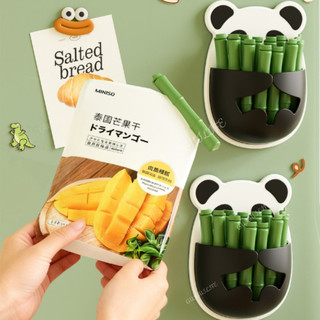 Mini Panda Niêm Phong Kẹp Treo Tường Chống Ẩm Nam Châm Tủ Lạnh Chọn Kép Đồ Ăn Nhẹ Lưu Trữ