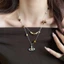 Bộ trang sức đá quý và ngọc trai - Mặt dây chuyền đa dạng hình dạng với thiết kế boho cổ điển màu sắc bạc, phụ kiện nữ thời thượng