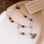 Bộ trang sức đá quý và ngọc trai - Mặt dây chuyền đa dạng hình dạng với thiết kế boho cổ điển màu sắc bạc, phụ kiện nữ thời thượng