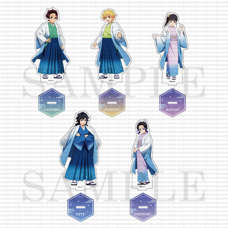 Demon Slayer: Kimetsu no Yaiba JF2026 Acrylic Đứng Móc Khóa Zenitsu Anime Mô Hình Hình Hình Bộ Sưu Tập