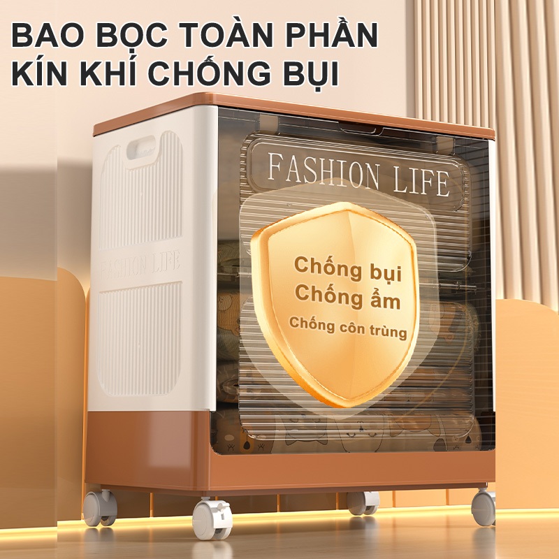 Hộp Đựng Quần Áo Gấp Gọn Cỡ Lớn Thùng Đựng Quần Áo Có Bánh Xe 360° Thùng Đựng Quần Áo, Đồ Chơi, Gấu Bông