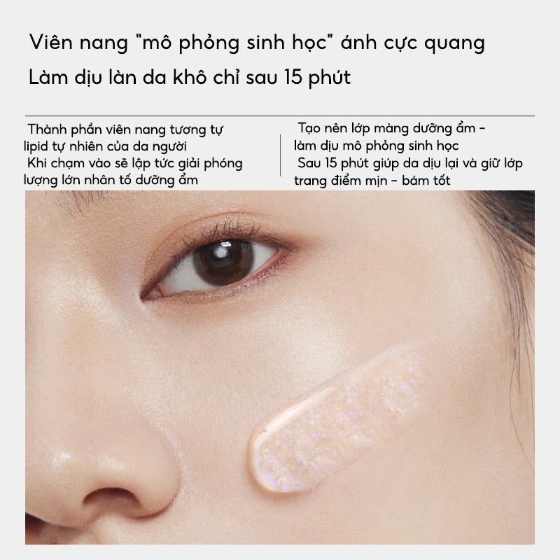 Kem lót trang điểm Mooekiss hiệu quả dưỡng ẩm kiểm soát dầu và bảo vệ tốt lớp nền trang điểm