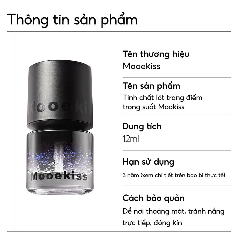 Kem lót trang điểm Mooekiss hiệu quả dưỡng ẩm kiểm soát dầu và bảo vệ tốt lớp nền trang điểm
