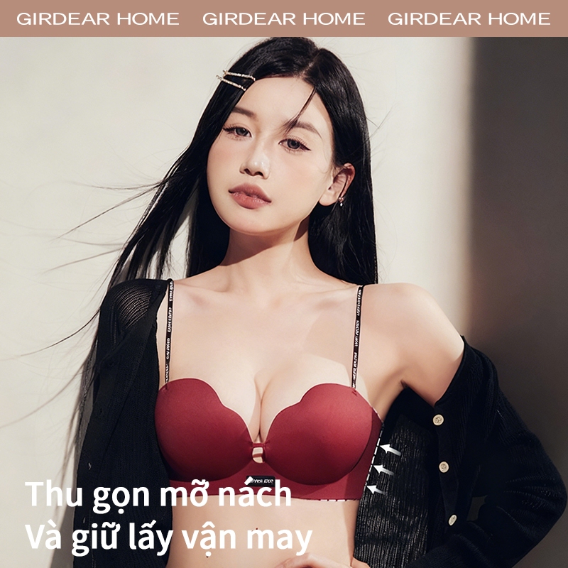 Girdear Home quyến rũ thoáng khí áo lót Áo Ngực Nữ Không Dây Small Size với Dây Đeo Linh Hoạt và Công Nghệ 3D Nâng đỡ Tự Nhiên, Gh23