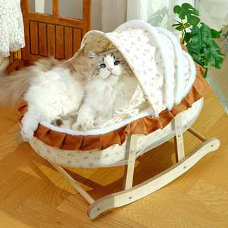 Giường cho mèo - Tổ giường bập bênh cho mèo, Võng Feline bằng gỗ có thể tháo rời của Pháp, Đồ dùng ghế cho mèo phổ thông Giường cho thú cưng
