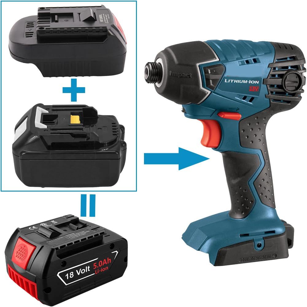 Bộ chuyển đổi pin ALASICKA MT20BSL cho pin Li-ion Makita 18V BL1815 BL1830 BL1850 BL1860 Chuyển đổi để làm việc cho Bosch 18V Lithium Battert Power Tool
