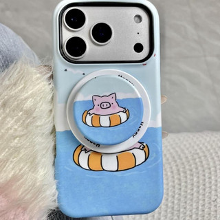 Ốp lưng họa tiết lợn bơi cho iPhone 11 12 Pro 13 Pro Max 15 Pro Max 14 16 Pro 16 Plus 17 Air 17 Pro 17 Pro Max