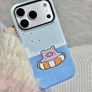 Ốp lưng họa tiết lợn bơi cho iPhone 11 12 Pro 13 Pro Max 15 Pro Max 14 16 Pro 16 Plus 17 Air 17 Pro 17 Pro Max