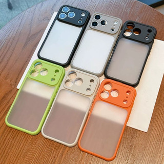 Tản Nhiệt Matte Trong Suốt Acrylic Bảo Vệ Toàn Diện Ống Kính Ốp Lưng Điện Thoại iPhone 17Promax 17pro 12 13 14 15 16 Pro Max Chống Sốc Nam Nữ Vỏ Di Động