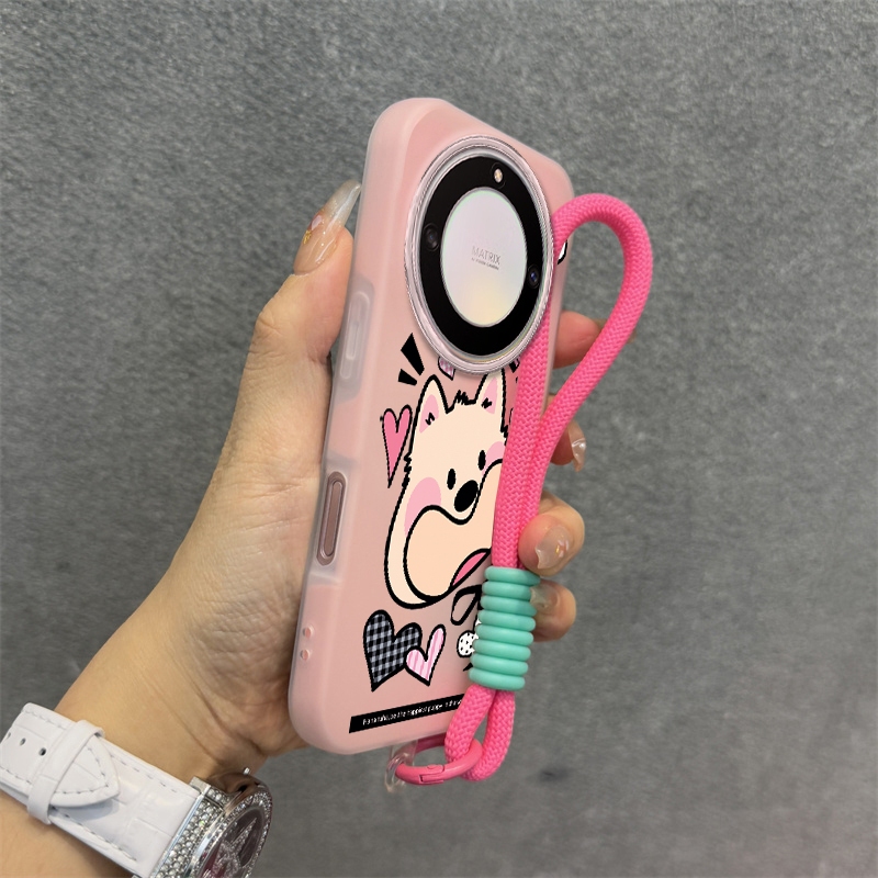 Ốp Lưng Cho Honor X9C X9B X9A Silicone TPU Mềm Cao Cấp Dễ Thương Ốp Lưng Điện Thoại Hình Chú Chó Con Thẩm Mỹ Thiết Kế Mới Dây Treo Miễn Phí Và Tinh Tế