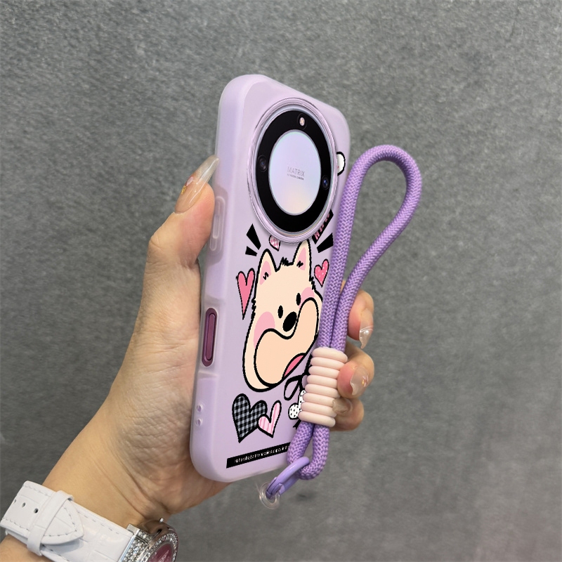 Ốp Lưng Cho Honor X9C X9B X9A Silicone TPU Mềm Cao Cấp Dễ Thương Ốp Lưng Điện Thoại Hình Chú Chó Con Thẩm Mỹ Thiết Kế Mới Dây Treo Miễn Phí Và Tinh Tế