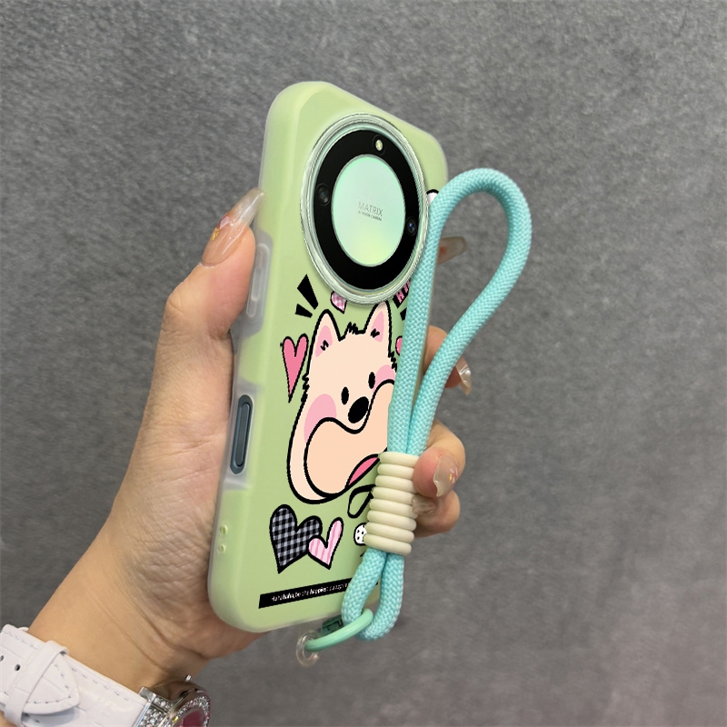 Ốp Lưng Cho Honor X9C X9B X9A Silicone TPU Mềm Cao Cấp Dễ Thương Ốp Lưng Điện Thoại Hình Chú Chó Con Thẩm Mỹ Thiết Kế Mới Dây Treo Miễn Phí Và Tinh Tế