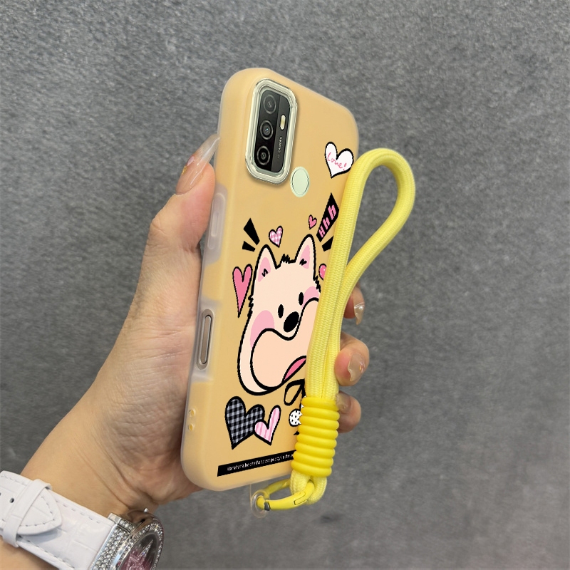Ốp Lưng Cho OPPO A53 2020 A33 Silicon TPU Mềm Cao Cấp Dễ Thương Ốp Lưng Điện Thoại Hình Chú Chó Con Thẩm Mỹ Thiết Kế Mới Dây Treo Miễn Phí Và Tinh Tế