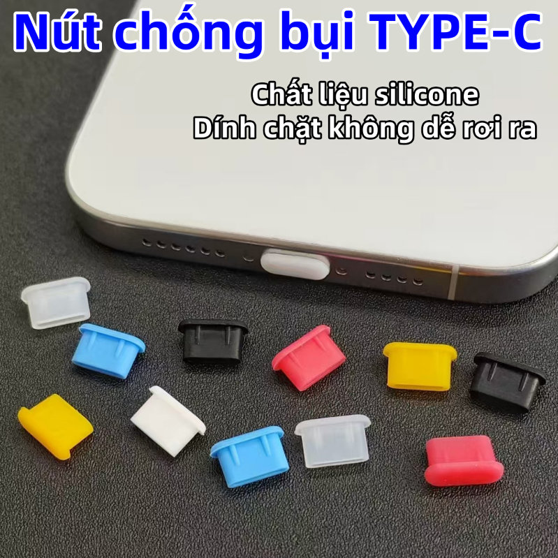 Cổng sạc điện thoại di động chống thất lạc Phích cắm chống bụi Thích hợp cho Apple Android Huawei Xiaomi Type-c Miếng dán chống bụi nước – ảnh mô tả chi tiết 4