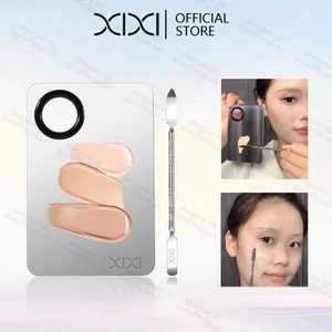 XIXI Bảng Màu Trang Điểm Khay Trang Điểm Bằng Thép Không Gỉ Vật Dụng Vẽ Chất Lượng Cao Bảng Sơn Gouache Sắc Tố Pallet Dụng Cụ Trang Điểm NO.GJ-205