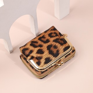 Tinh Tế Cao Cấp Ngắn Da Báo In Tiền Xu Ví Đựng Thẻ 2025 Phong Cách Mới Thời Trang Nữ Cao Cấp Dung Tích Lớn Khe Cắm Thẻ Đa Chức Năng Tài Liệu