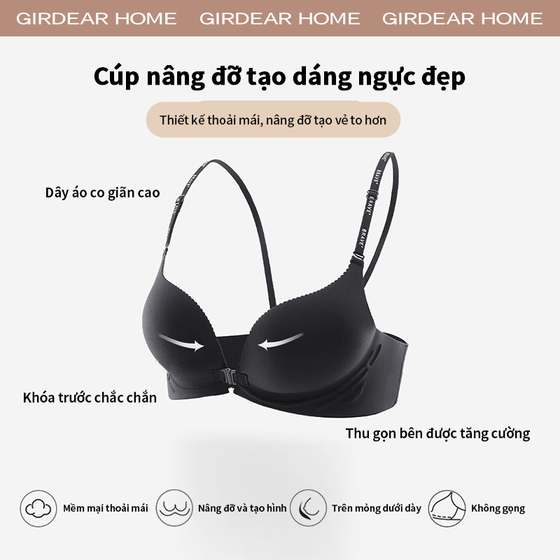 Girdear Home Áo Ngực Không Dây Cho Nam Giới, Thiết Kế Chữ D, Thoáng Khí và Nâng Đẩy,GH28