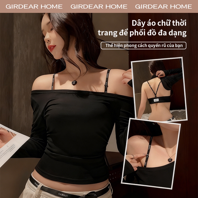 Girdear Home Áo Ngực Không Dây Cho Nam Giới, Thiết Kế Chữ D, Thoáng Khí và Nâng Đẩy,GH28