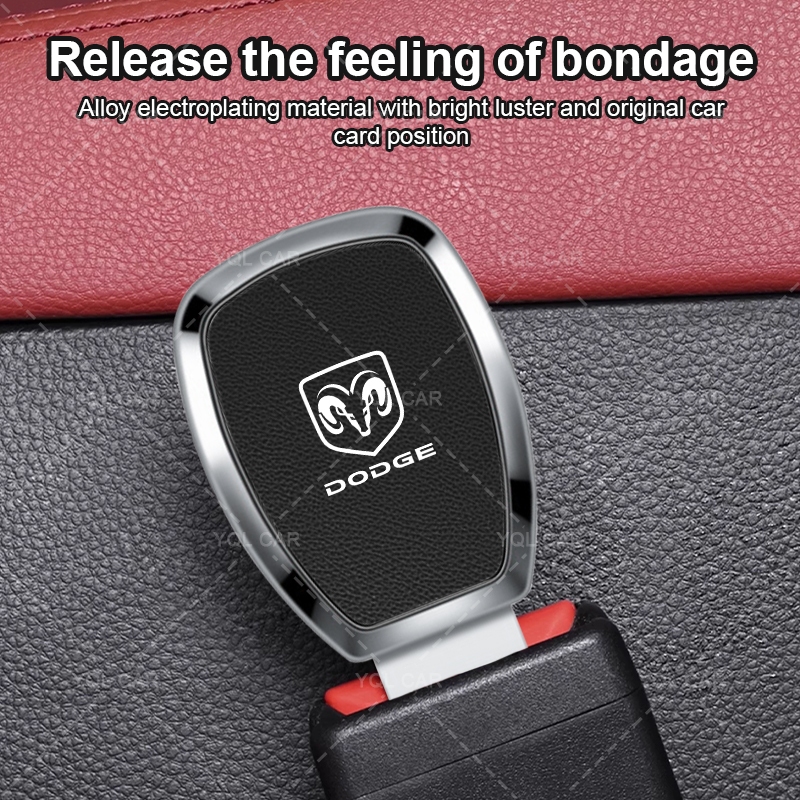 1 / 2 Chiếc Ô Tô Dây An Toàn Mở Rộng Xe An Toàn Khóa Lắp Khóa Kim Loại Cho Dodge Calibre Hành Trình Ram Durango Sạc SRT