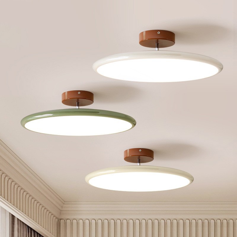 Đèn trần tròn cổ điển, Đèn chùm âm trần bằng sắt Led hiện đại, Phòng ngủ, Phòng khách, Đèn trong nhà trang trí ban công