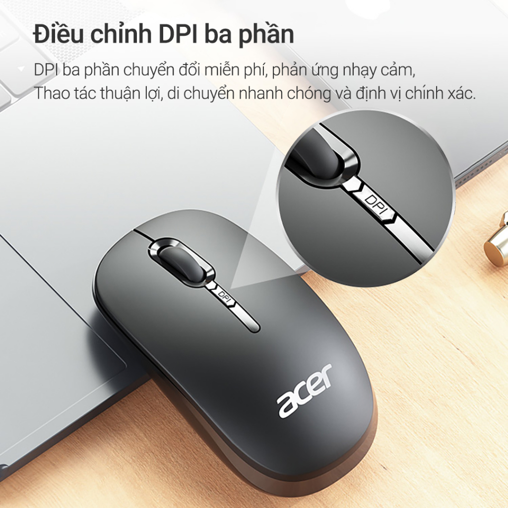 Chuột không dây mới của Acer đã giành được chuột không dây Acer M153 2. Hộp số không dây 4g điều chỉnh DPI động ba chiều đồng thời văn phòng | BigBuy360 - bigbuy360.vn
