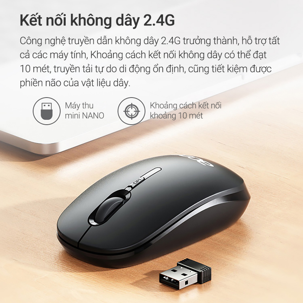 Chuột không dây mới của Acer đã giành được chuột không dây Acer M153 2. Hộp số không dây 4g điều chỉnh DPI động ba chiều đồng thời văn phòng | BigBuy360 - bigbuy360.vn