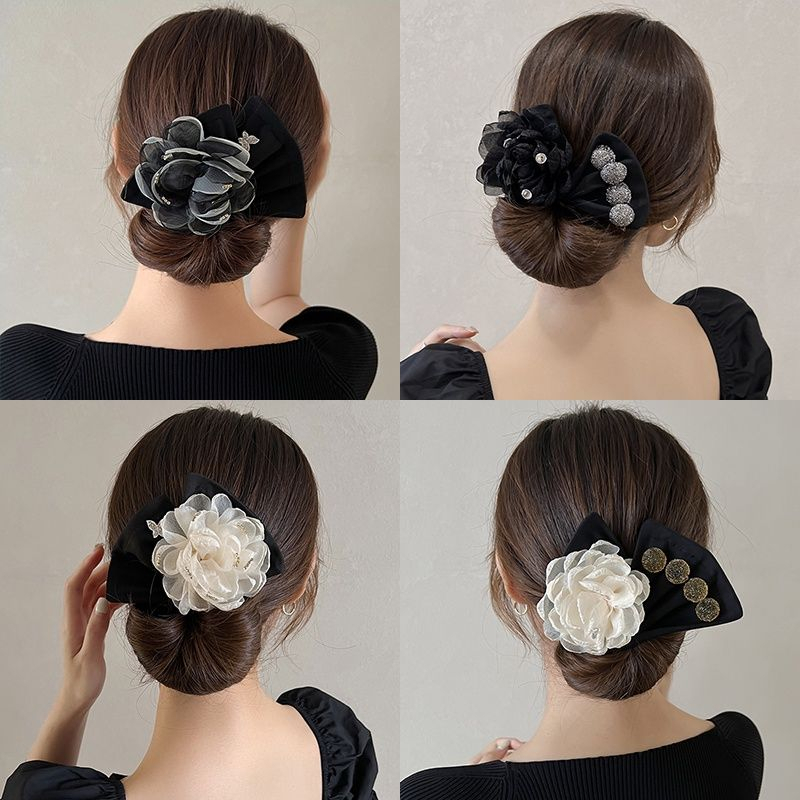 Kẹp Tóc Hoa Hồng Lấp Lánh - Phụ Kiện Cho Bun và Xoăn Tóc Thời Trang