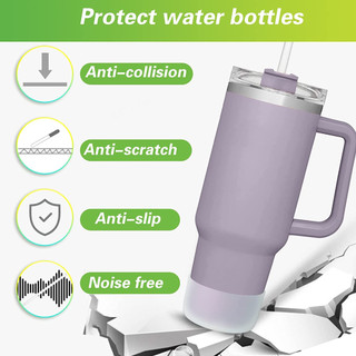 2 Chiếc Giá Đỡ Cốc Khởi Động Silicon, Đế Chống Trơn Trượt Cho Chai Nước Inox 32oz & 40oz