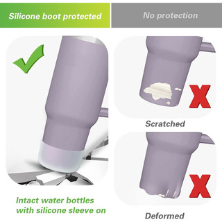 2 Chiếc Giá Đỡ Cốc Khởi Động Silicon, Đế Chống Trơn Trượt Cho Chai Nước Inox 32oz & 40oz