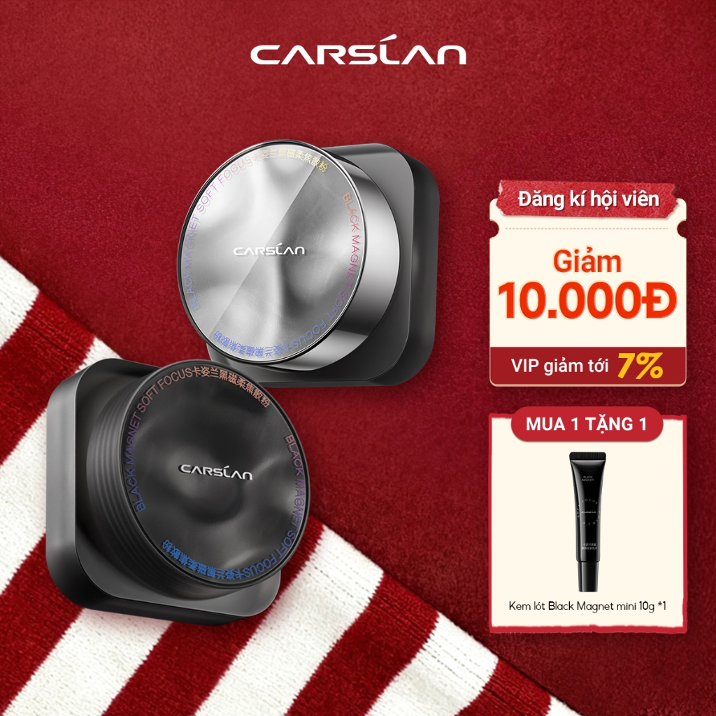 Phấn phủ Black Magnet Carslan Phiên Bản Mới 2.0 Kiềm Dầu Và Lành Tính Với Da Hơn 8g