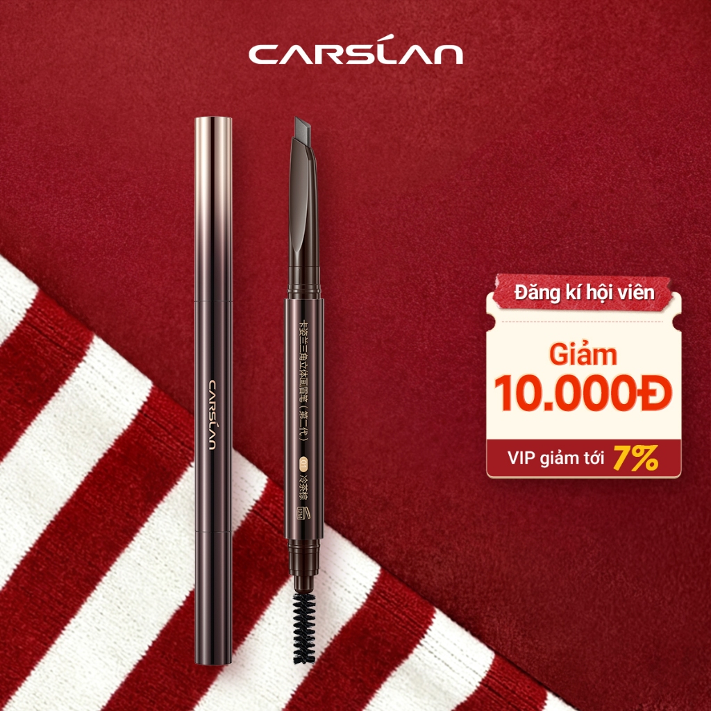 Bút kẻ mày Carslan Chống thấm nước và mồ hôi Màu sắc nhu hòa không bị lem hay dính 0.26g * 2
