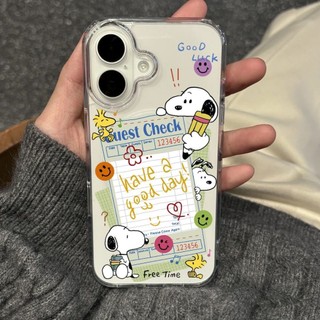 Ốp điện thoại họa tiết hoạt hình Snoopy cho iPhone 17promax 17pro 15pro 15promax 14 14promax 14pro 16 pro max 12 13 16 plus