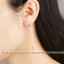 Bông tai titan nữ không gỉ mạ vàng 24k thiết kế hình cỏ 4 lá thời thượng