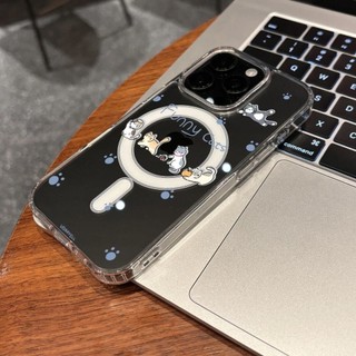 Ốp điện thoại họa tiết mèo chơi cho iPhone 17promax 17pro 15pro 15promax 14 14promax 14pro 16 pro max 12 13 16 plus