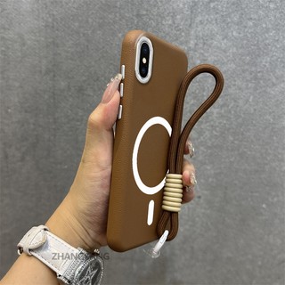 Ốp Lưng Cho iPhone X Xs Xr Xs Max Họa Tiết Da Chống Sốc Vỏ Điện Thoại Thẩm Mỹ Vòng Từ Tính Thiết Kế Mới TPU Mềm Mại Miễn Phí Tinh Tế Treo Dây