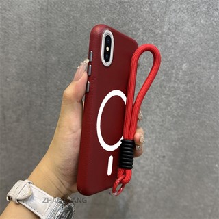 Ốp Lưng Cho iPhone X Xs Xr Xs Max Họa Tiết Da Chống Sốc Vỏ Điện Thoại Thẩm Mỹ Vòng Từ Tính Thiết Kế Mới TPU Mềm Mại Miễn Phí Tinh Tế Treo Dây