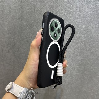 Ốp Lưng Cho Redmi 14C Họa Tiết Da Chống Sốc Vỏ Điện Thoại Thẩm Mỹ Vòng Từ Tính Thiết Kế Mới TPU Mềm Mại Miễn Phí Tinh Tế Treo Dây