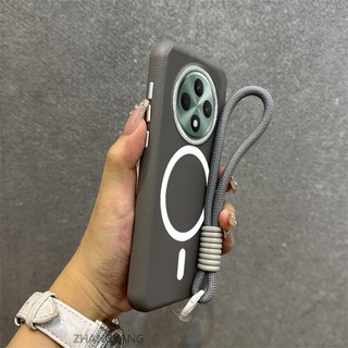 Ốp Lưng Cho Redmi 14C Họa Tiết Da Chống Sốc Vỏ Điện Thoại Thẩm Mỹ Vòng Từ Tính Thiết Kế Mới TPU Mềm Mại Miễn Phí Tinh Tế Treo Dây