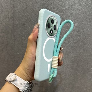 Ốp Lưng Cho Redmi 14C Họa Tiết Da Chống Sốc Vỏ Điện Thoại Thẩm Mỹ Vòng Từ Tính Thiết Kế Mới TPU Mềm Mại Miễn Phí Tinh Tế Treo Dây