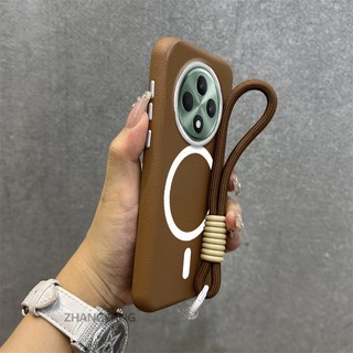 Ốp Lưng Cho Redmi 14C Họa Tiết Da Chống Sốc Vỏ Điện Thoại Thẩm Mỹ Vòng Từ Tính Thiết Kế Mới TPU Mềm Mại Miễn Phí Tinh Tế Treo Dây